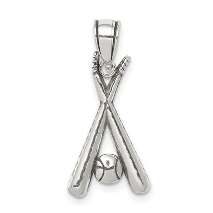 925 Sterling Silver Baseball Bat Pendant