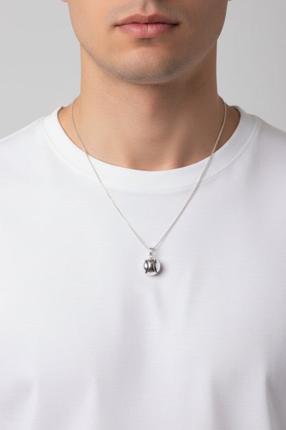 925 Sterling Silver Baseball Pendant