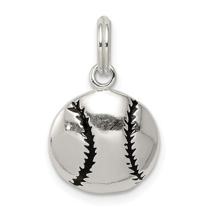 925 Sterling Silver Baseball Pendant