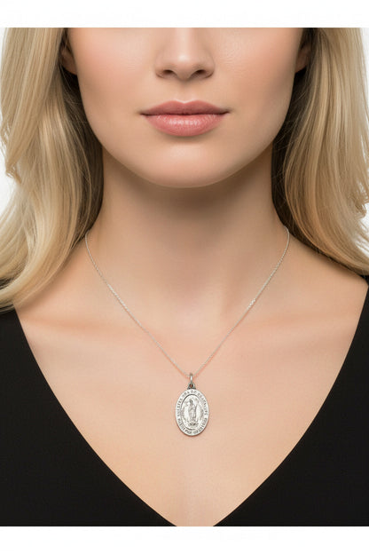 925 Sterling Silver Mother Mary Pendant
