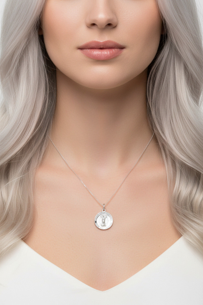 925 Sterling Silver Mother Mary Pendant