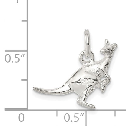 925 Sterling Silver Kangaroo Pendant