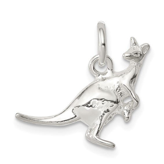 925 Sterling Silver Kangaroo Pendant