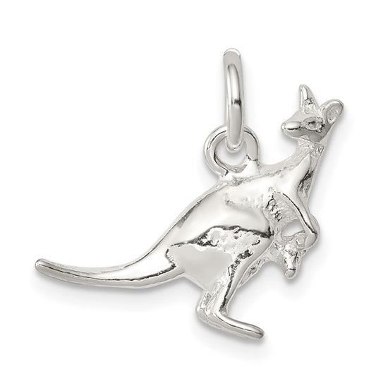 925 Sterling Silver Kangaroo Pendant