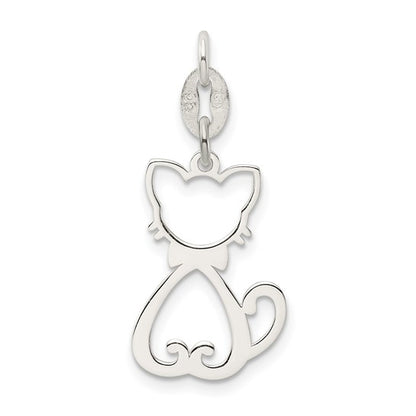 925 Sterling Silver Cat Pendant