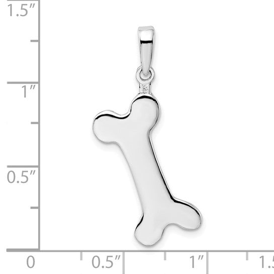 925 Sterling Silver Dog Bone Pendant