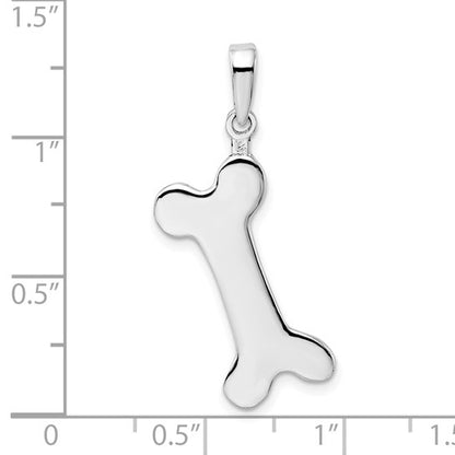 925 Sterling Silver Dog Bone Pendant