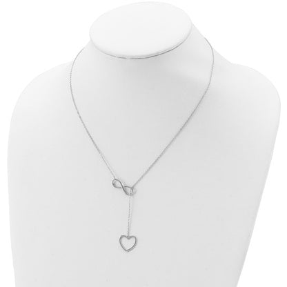925 Sterling Silver Infinity Heart Necklace