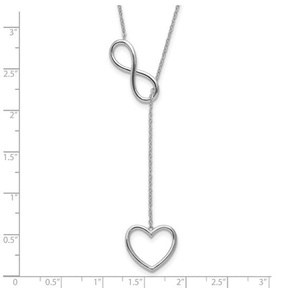 925 Sterling Silver Infinity Heart Necklace