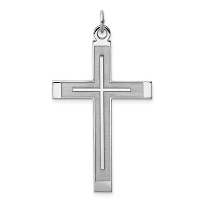 925 Sterling Silver Laser Cut Cross Pendant