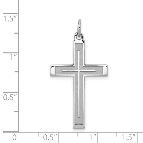 925 Sterling Silver Laser Cut Cross Pendant
