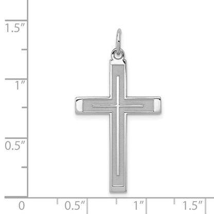 925 Sterling Silver Laser Cut Cross Pendant