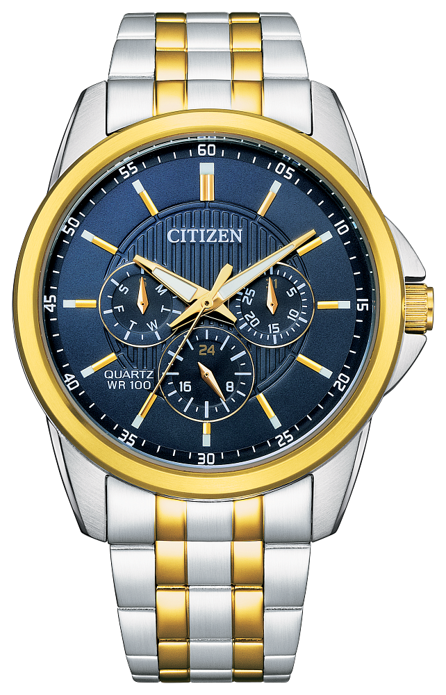 Citizen Two Tone Men's Blue Face Quartz Watch