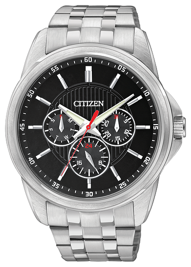 Citizen Silver Men's Quartz Black Dial Watch