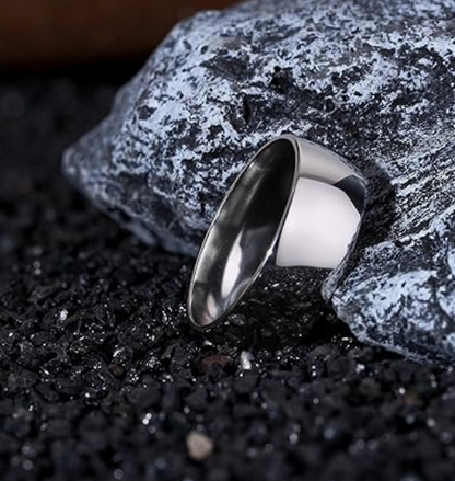 Silver Stainless Steel Wedding Band