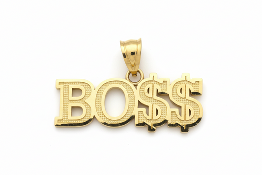 10K Gold Boss Pendant