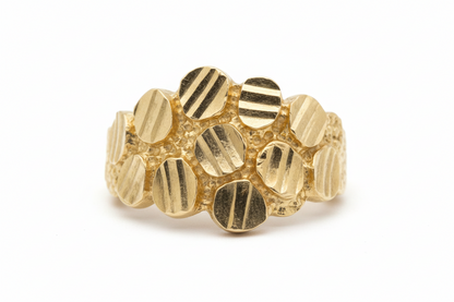 10K Solid Gold Nugget Ring - Size 11