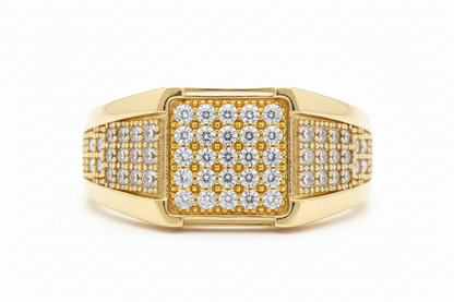 10K Solid Gold Glacier Ring - Size 10