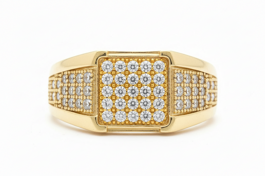 10K Solid Gold Glacier Ring - Size 10