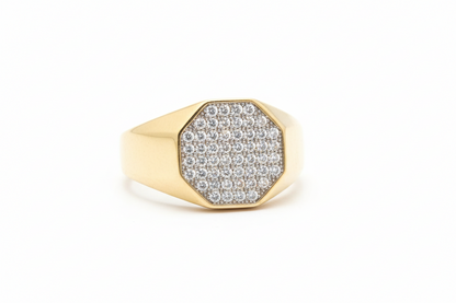 10K Solid Gold Glacier Style Ring - Size 10