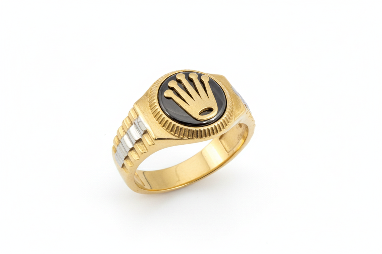 10K Solid Gold Crown Ring - Size 11
