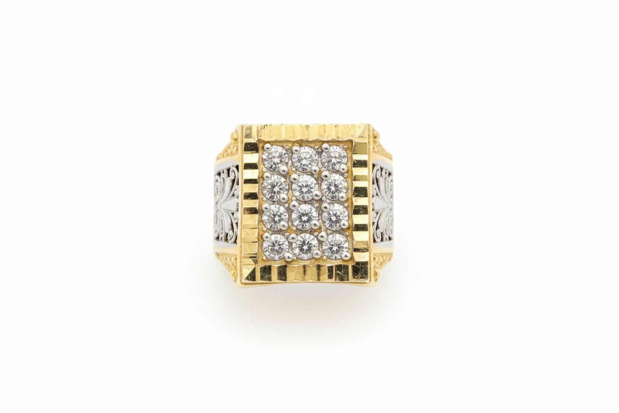 10K Solid Gold Glacier Ring - Size 10