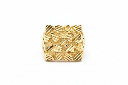 10K Solid Gold Nugget Ring - Size 9.5