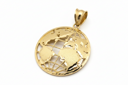10K Gold World Pendant (Big)