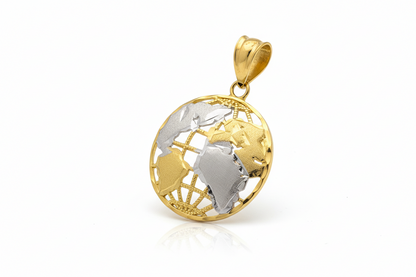 10K Gold World Pendant