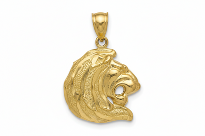 10K Gold Lion Pendant