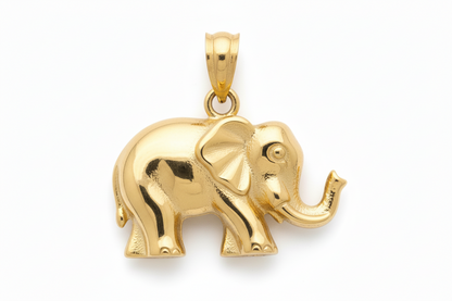 10K Gold Elephant Pendant