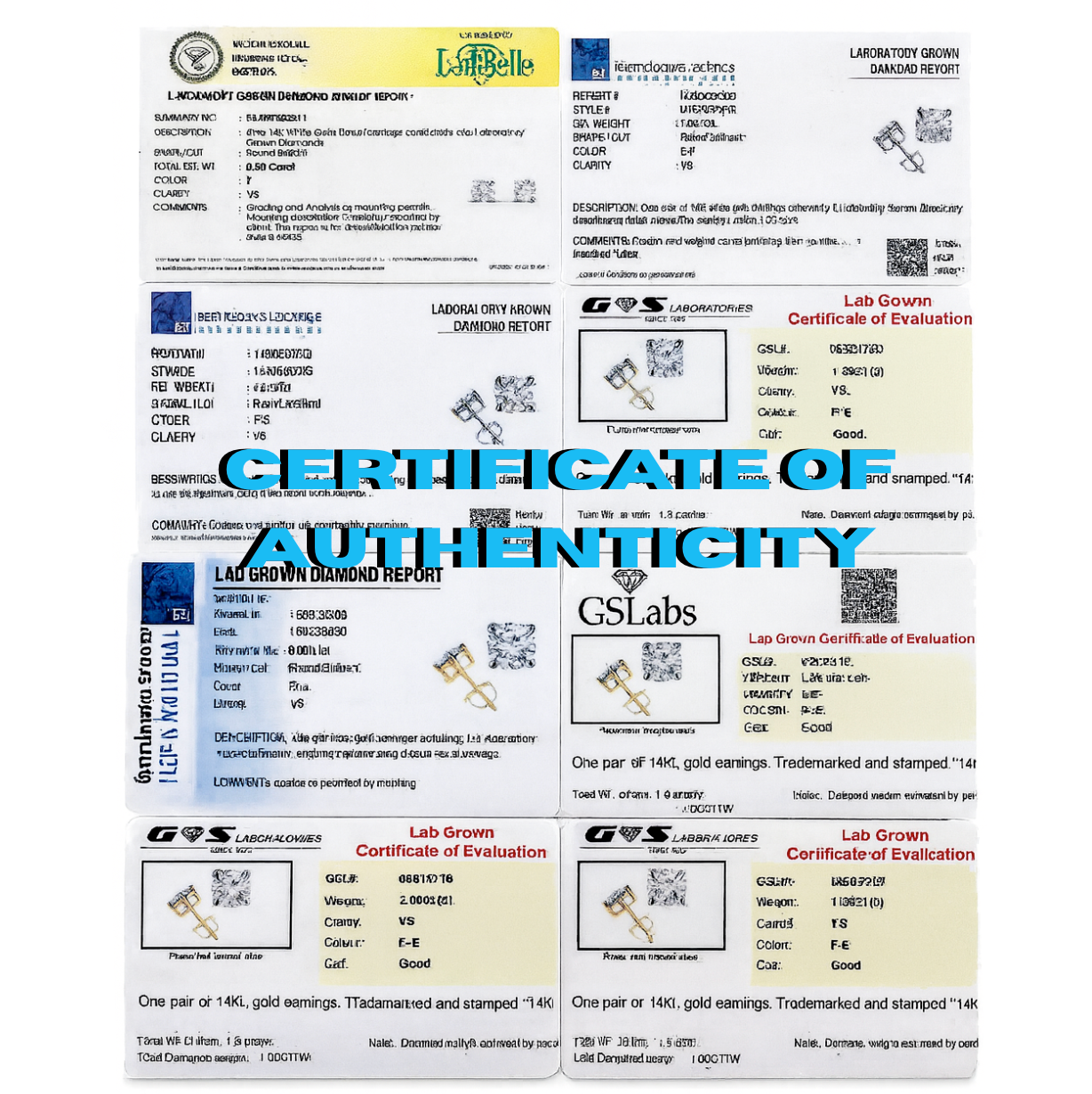 14K White Gold 2 Ct Lab Grown Diamond Earrings - IGI CERTIFIED