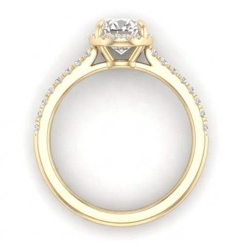 14K Yellow Gold Gold Oval Diamond Ring 1.25 CT Lab Grown