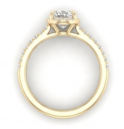 14K Yellow Gold Gold Oval Diamond Ring 1.25 CT Lab Grown