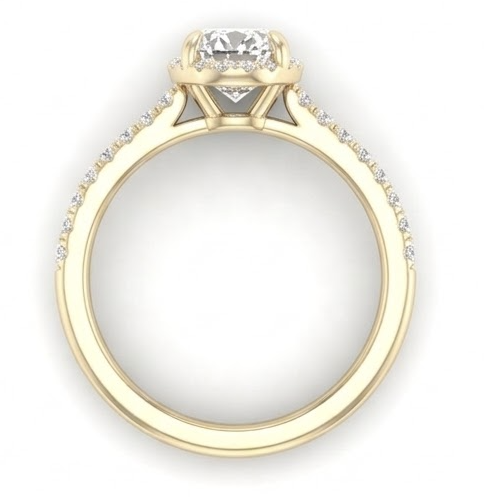 14K Yellow Gold Gold Oval Diamond Ring 1.75 CT Lab Grown