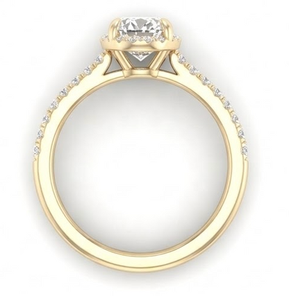 14K Yellow Gold Gold Oval Diamond Ring 1.75 CT Lab Grown