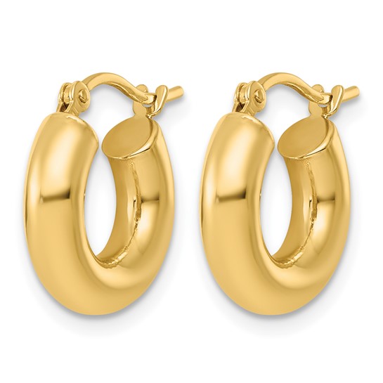 10K Gold Hoop Huggies 4MM (Clasp Style)