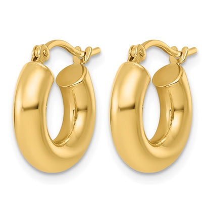 10K Gold Hoop Huggies 4MM (Clasp Style)