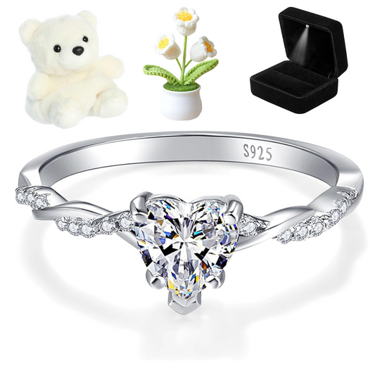 Silver Heart Promise Ring
