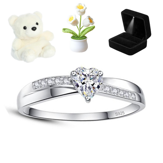 Silver Heart Promise Ring
