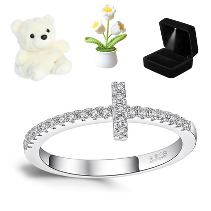 Silver Cross Promise Ring