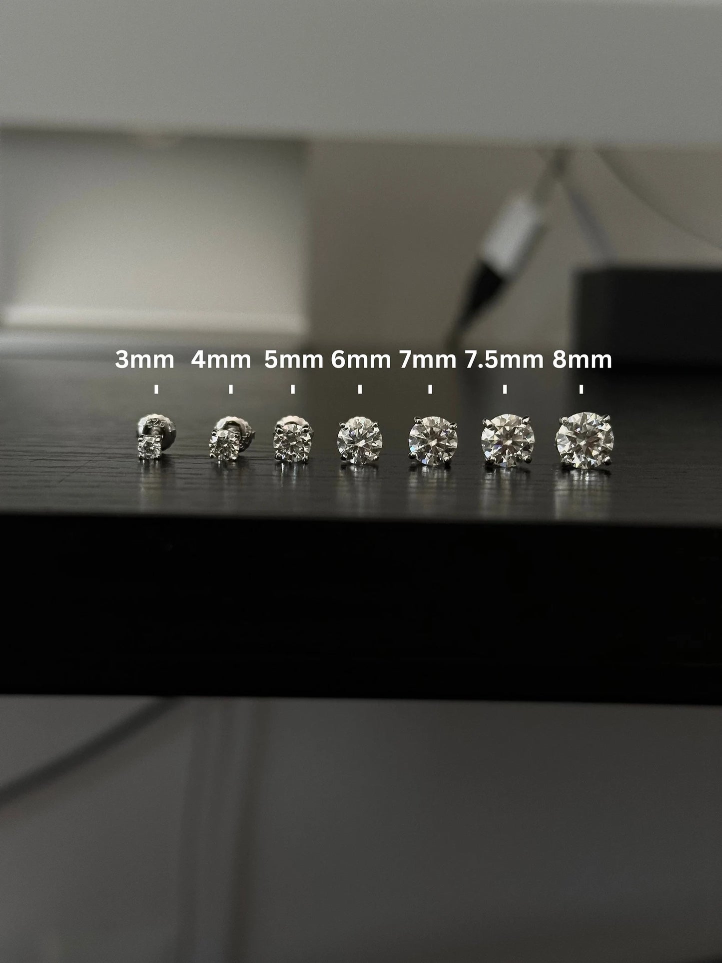 Sterling Silver Moissanite Earrings