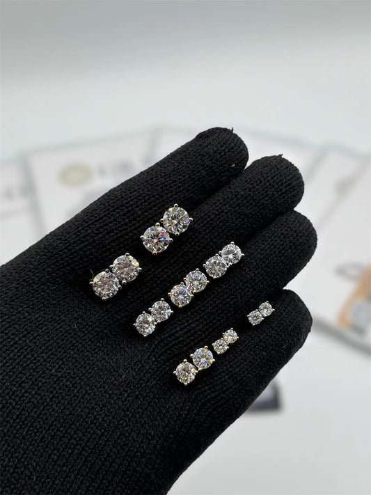 Sterling Silver Moissanite Earrings