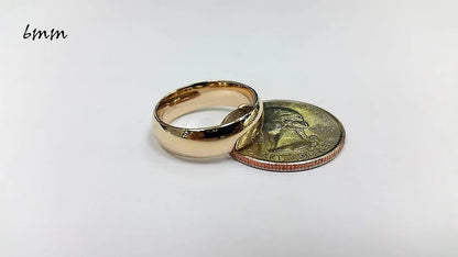 10K Yellow Gold 6MM Wedding Band