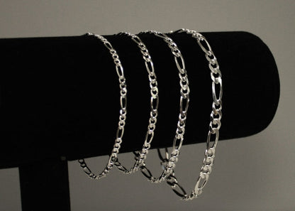 925 Sterling Silver Figaro Bracelet