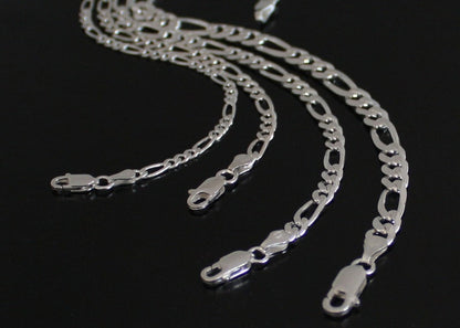 925 Sterling Silver Figaro Bracelet