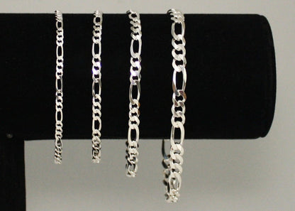 925 Sterling Silver Figaro Bracelet