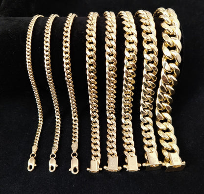 10K Yellow Gold Miami Cuban Bracelet