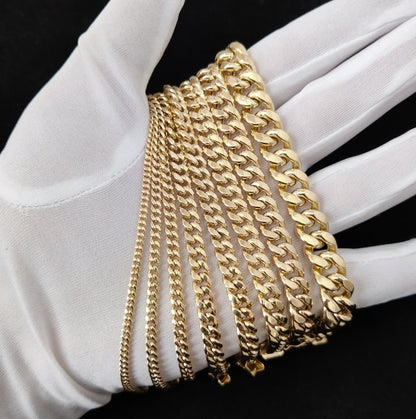10K Yellow Gold Miami Cuban Bracelet