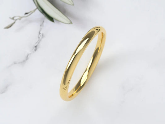 10K Yellow Gold 2MM Wedding Band